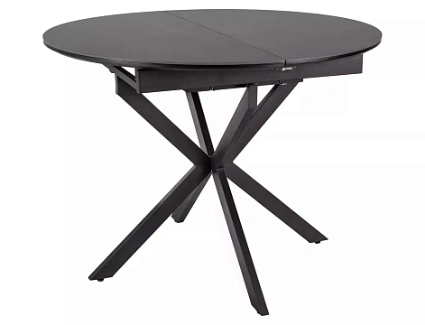 Стол обеденный SIGNAL GASTON Ceramic черный/черный 100-135/100