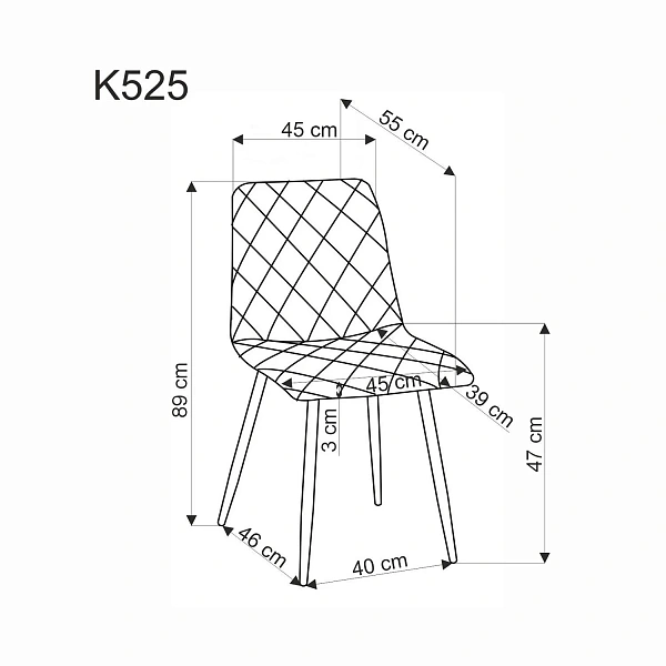 Стул HALMAR K525 зеленый/черный
