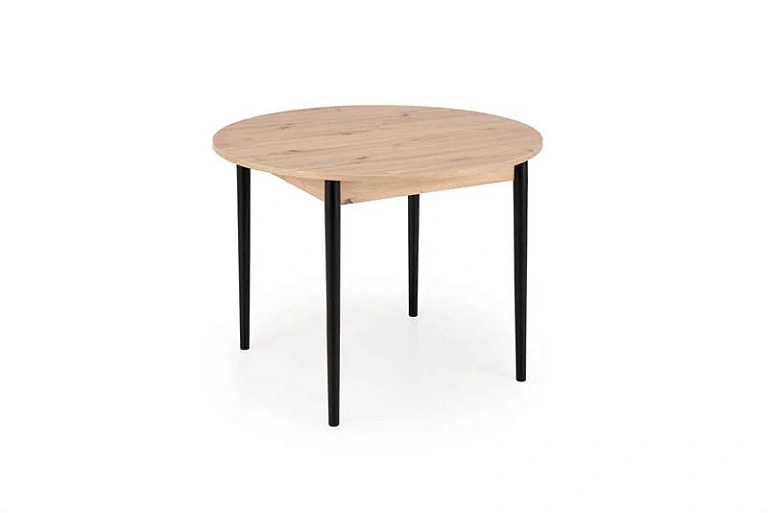 Стол обеденный HALMAR PIVOT дуб артизан/черный 102-142/102