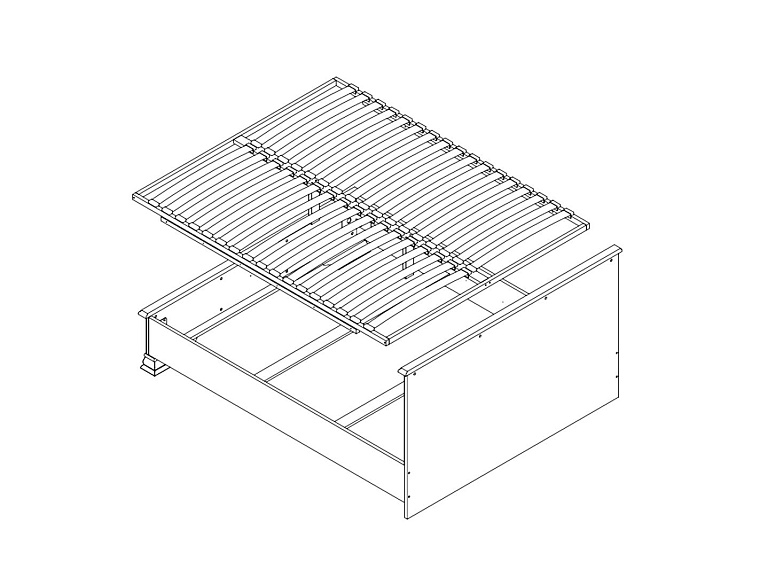 Кровать c гибким основанием  Jasmin LOZ160х200