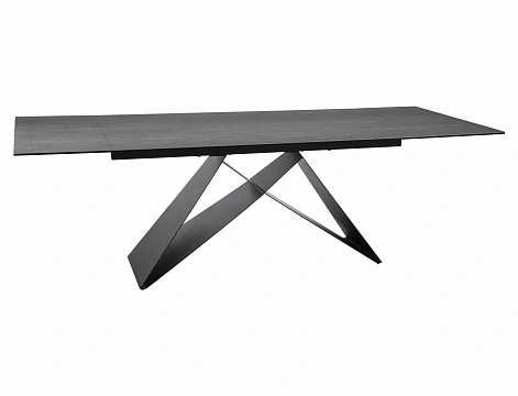 Стол обеденный SIGNAL WESTIN Ceramic Pietra Di Savoia серый/черный мат 160-240