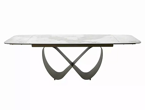 Стол обеденный SIGNAL INFINITY Ceramic белый Pandoro/медный 160-240/95
