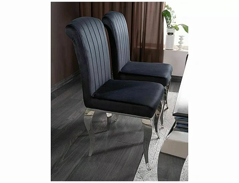 Стул SIGNAL PRINCE Velvet tap. 186 черный/хром