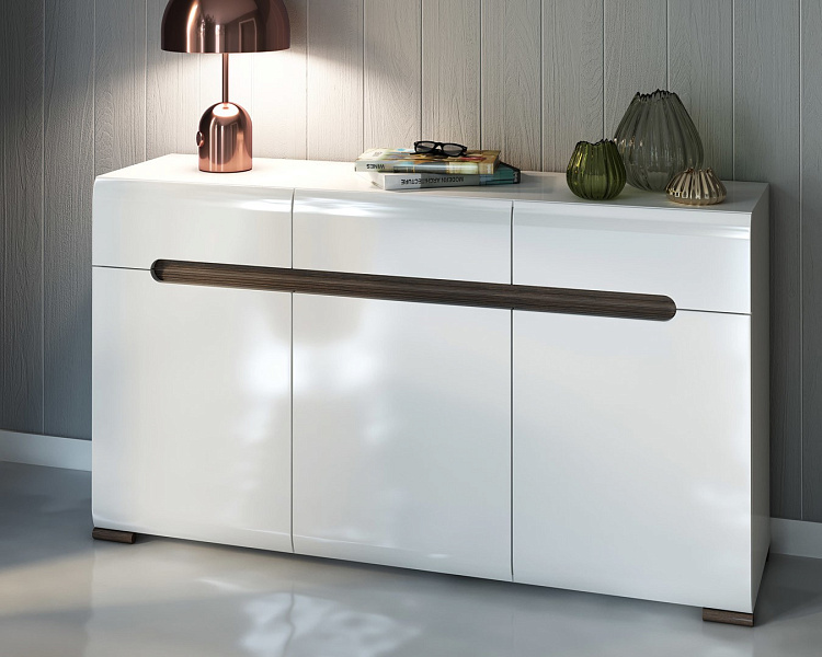 Тумба  Azteca Белая KOM3D3S/8/15