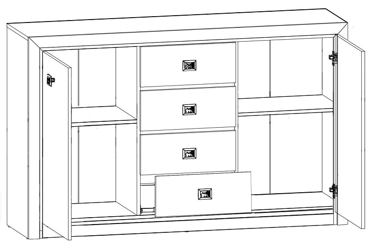Тумба  Коен Сосна KOM2D4S