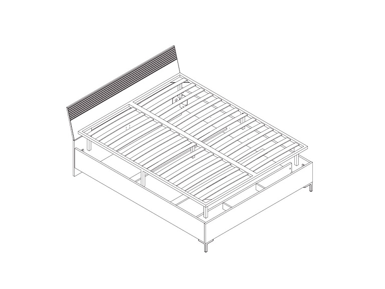 Кровать c металлическим основанием  Domenica LOZ140х200